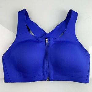 Lululemon Sports‎ Workout Bra Enlite Zip Down Front Purple Violet Running Knit